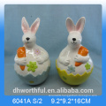 Lovely ceramic rabbit figurine,ceramic rabbit decoration,for easter day